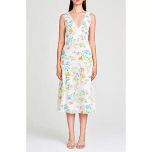 WAYF Dahlia Floral Midi Dress - Large